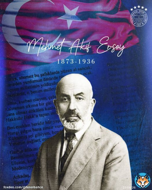 Milli şairimiz, İstiklal Marşı&rsquo;mızın yazarı Mehmet Akif Ersoy&rsquo;u vefatının 86. yılında saygı ve rahmetle anıyoruz.