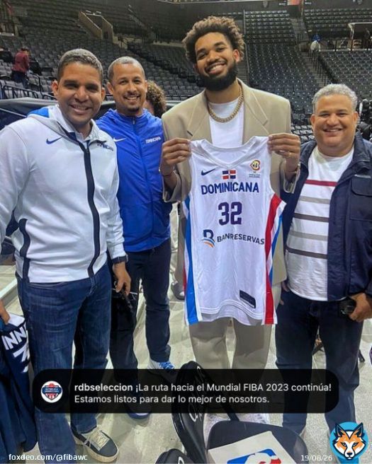 Karl-Anthony Towns' Dominican jersey is ready for the #FIBAWC   #WinForDominicana    @RDBSeleccion
