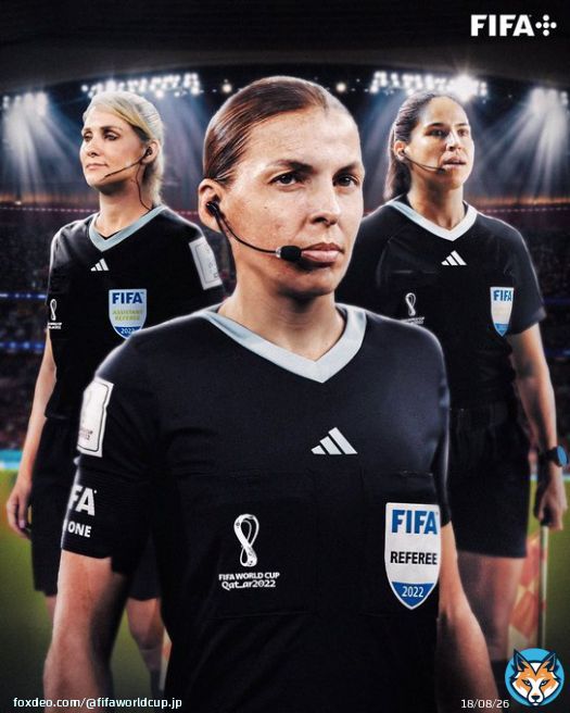 木曜日に新たな歴史が刻まれる！   #FIFAワールドカップ のコスタリカ対ドイツ戦で、初めて女性審判トリオが指揮を執ることになりました  ステファニー・フラッパート主審に加え、アシスタントのノイザ・バック、カレン・ディアスが審判を務める予定です