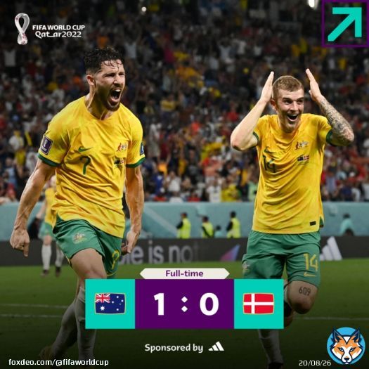 Australia are through to the Round of 16!    #FIFAWorldCup | @adidasfootball