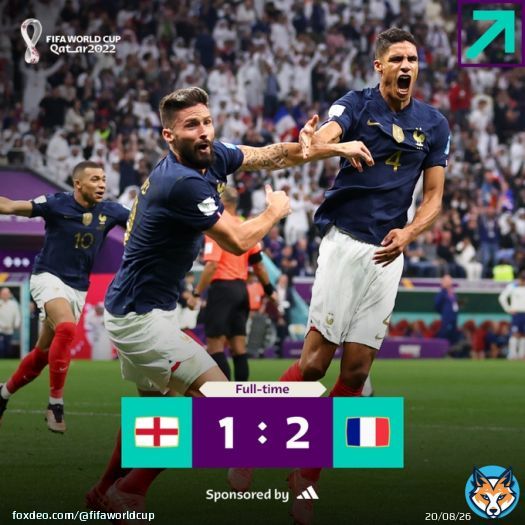 France overcome England to secure place in the Semi-finals!  @adidasfootball | #FIFAWorldCup
