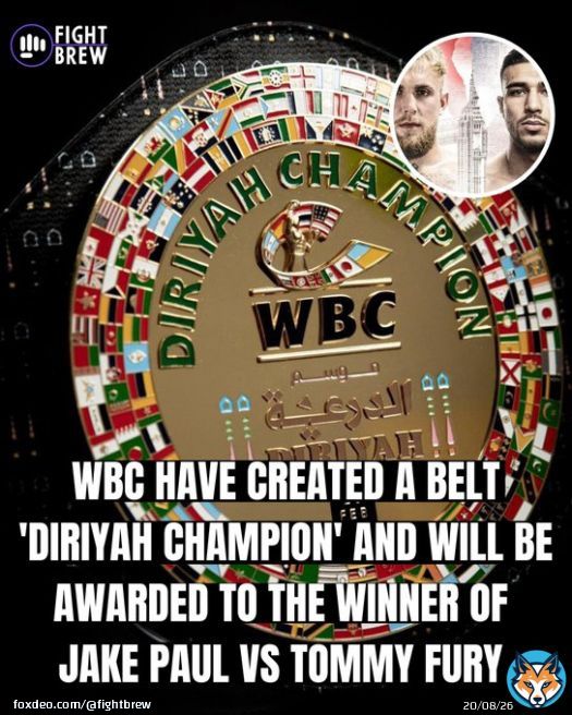 New belt on the line for Jake Paul vs Tommy Fury, who takes it? #PaulFury