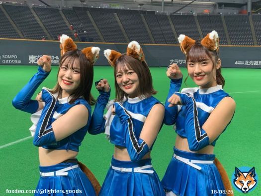 本日は #きつねダンス DAY 『The Fox』を歌うYlvisが札幌ドーム来場  球場で！おうちで！#ファイターズガール と一緒にみみカチューシャ＆きつねのしっぽをつけて踊ろう  オフィシャルオンラインストア   #fightersgoods #ファンは宝物 #lovefighters