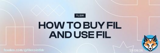 Do you know how to buy $FIL, set up wallet and transfer $FIL into your wallet?    We got you covered on 'How to buy FIL' page of the new FilecoinTLDR site.