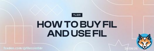 Do you know how to buy $FIL, set up wallet and transfer $FIL into your wallet?    We got you covered on 'How to buy FIL' page of the new FilecoinTLDR site.