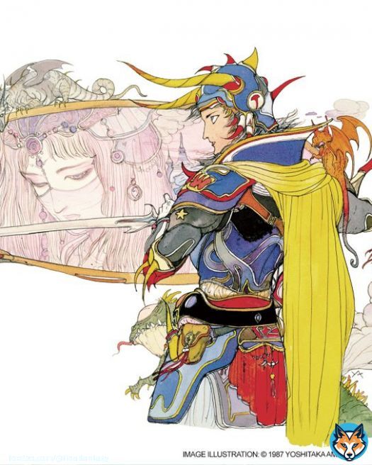 Tomorrow sees the launch of the Final Fantasy Pixel Remaster series on PlayStation 4 and Nintendo Switch.  We're celebrating by presenting Yoshitaka Amano's artwork of the Warrior of Light from the original Final Fantasy.