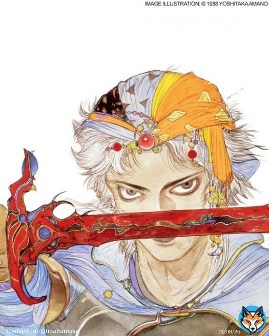 Two days to go until the Final Fantasy Pixel Remaster series launches on PlayStation 4 and Nintendo Switch.  To celebrate, we're admiring Yoshitaka Amano's breathtaking illustration of Final Fantasy II's protagonist Firion.