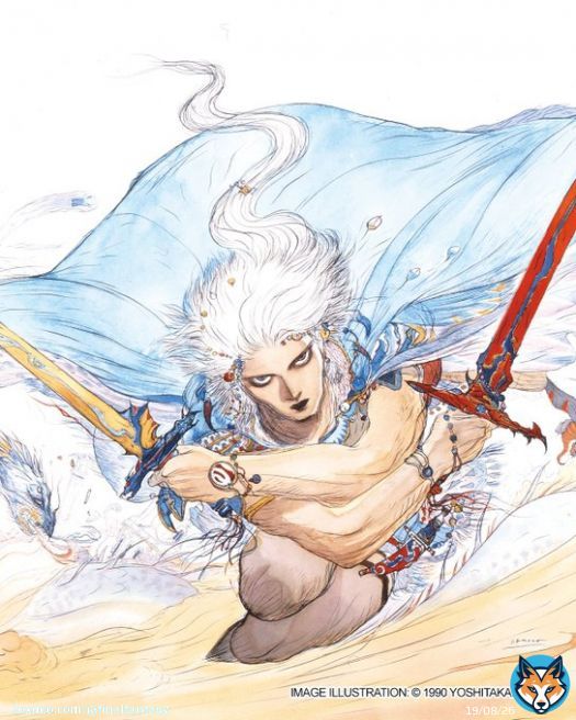 Become the light against the darkness.  There's three days left until the Final Fantasy Pixel Remaster series launches on PlayStation 4 and Nintendo Switch!  To mark this occasion, we'd like to present Yoshitaka Amano's illustration of Final Fantasy sy III's Warrior of Light.