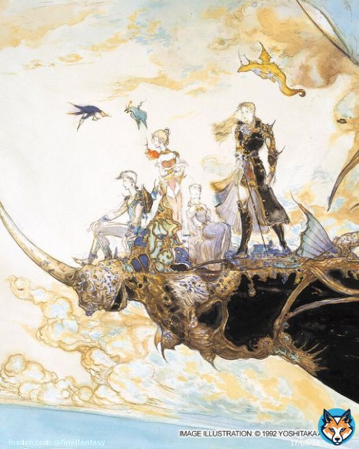 The next generation of warriors look upon the dawn of a new journey.  To mark five days until the launch of the Final Fantasy Pixel Remaster series on PlayStation 4 and Nintendo Switch, please enjoy this beautiful illustration by Yoshitaka Amano of the heroes of Final Fantasy V.