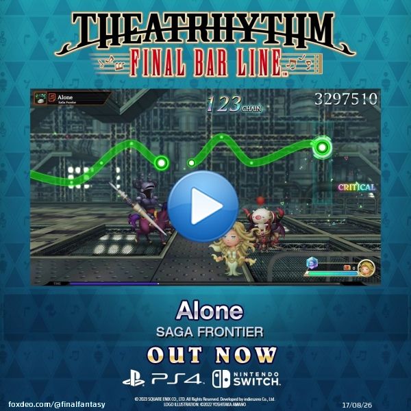 Every legend needs an appropriate tune.  The second @SaGaGame series pack is out now for Theatrhythm Final Bar Line.  Digital Deluxe and Season Pass 1 owners can now download eight incredible tracks from across the SaGa games.  Which will you play first?