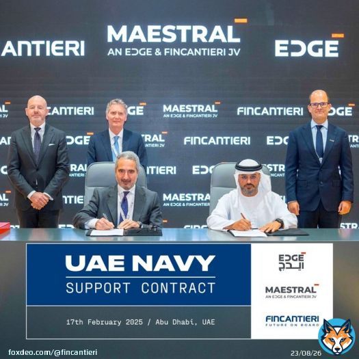On the occasion of the first day of the IDEX/NAVDEX exhibition in Abu Dhabi, one of the most important events in the shipping industry, we are pleased to announce that #MAESTRAL, our joint venture with #EDGE, has been awarded a &euro;500 million contract for a major &lsquo;In-ServiceShow more