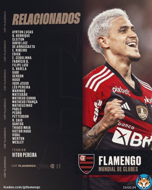 Confira os relacionados do Flamengo para a viagem ao Marrocos. #VamosFlamengo #OusarSonhar