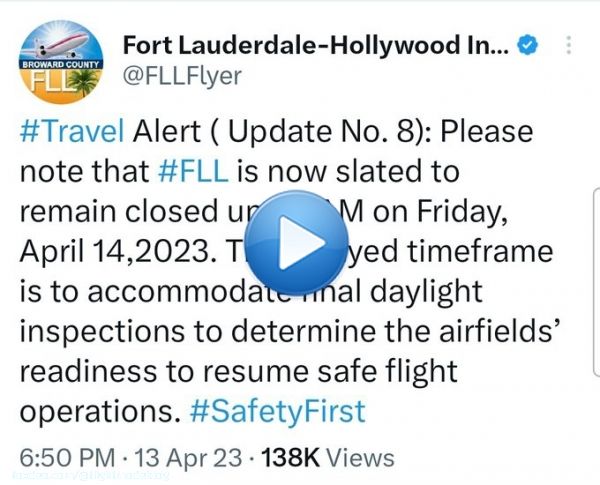 Fort Lauderdale-Hollywood International Airport, #Florida is remaining closed after storm left more than 2 feet of rain.    &copy;️ @SuketuVPatel  #FortLauderdale #FLL #storm #FtLauderdale #flooding #aviation #AvGeek #avgeeks #flights #Travel #traveller #airport
