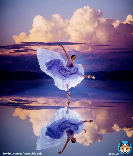 Dance romantic in the reflections of her heart