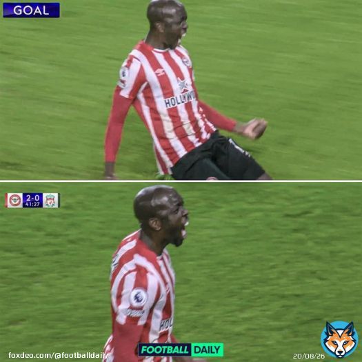 Yoane Wissa has a goal disallowed.   13 seconds later&hellip;   He scores again and this time it counts.   He took that personally.