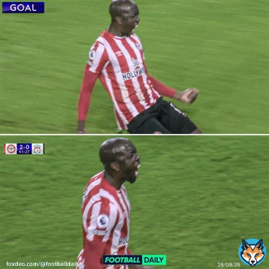Yoane Wissa has a goal disallowed.   13 seconds later&hellip;   He scores again and this time it counts.   He took that personally.