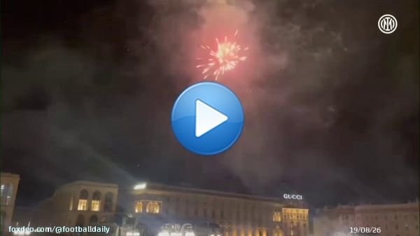 Inter Milan supporters celebrate reaching the Champions League final