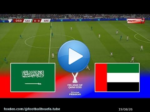 \ud83d\udd34LIVE : SAUDI ARABIA vs UAE - FIFA Arab Cup 2025 | Pes 21 Gameplay | السعودية ضد الإمارات