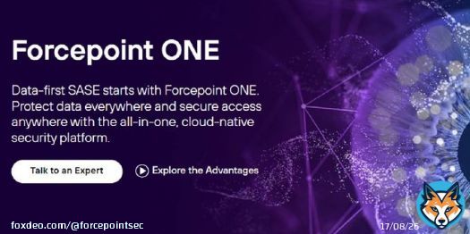 Forcepoint ONE brings data security everywhere to empower productivity anywhere. Check out the link below to learn more or to speak with an expert: