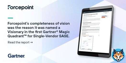 We are honored that Gartner&reg;️ has recognized Forcepoint as a Visionary in its first Magic Quadrant&trade;️ for Single-Vendor SASE. Read the news release:   #cybersecurity #SASE