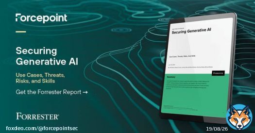 'Securing Generative AI'. Understand the key use cases, threats, risks, and skills needed to keep your organization safe and your critical data secure. Get your copy of the #Forrester Report: