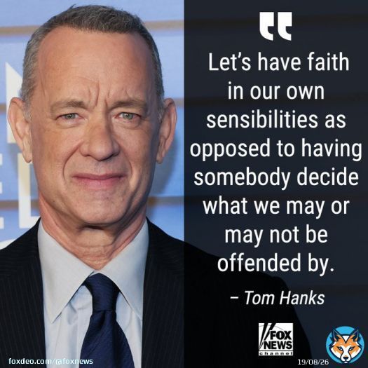 'WE'RE ALL GROWN-UPS HERE': Legendary actor @tomhanks shreds cancel culture and explains why it's wrong to edit classic books to fit modern times.
