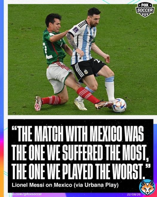 Argentina suffered the most when they played Mexico during the group stage of the FIFA World Cup