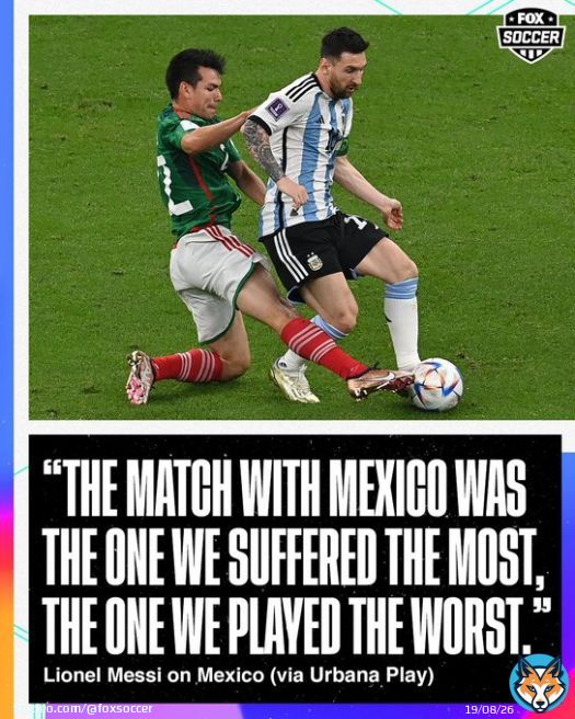 Argentina suffered the most when they played Mexico during the group stage of the FIFA World Cup