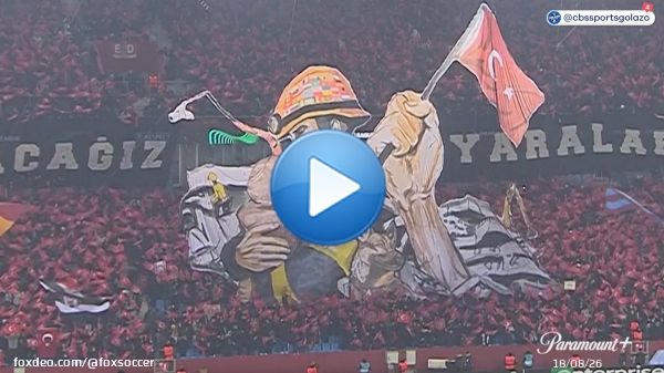 S&uuml;per Lig&rsquo;s Trabzonspor revealed a tifo to show support for those affected by last week&rsquo;s earthquake and to honor the rescuers and all of those who are working to help   (Via @CBSSportsGolazo)