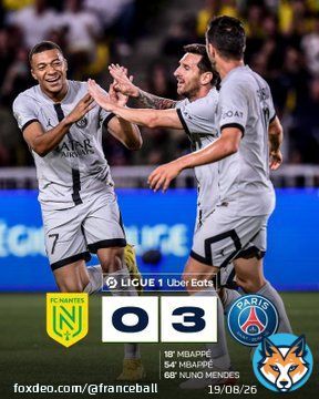 ПСЖ на выезде переиграл 'Нант' в матче шестого тура Лиги 1. #L1 #Ligue1 #LaLigueDesTalents #Nantes #PSG
