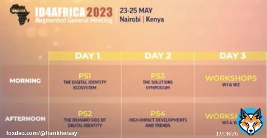 First details of content for @ID4Africa 2023 in Nairobi:  digital ID policy successes; IDV examples from Africa and beyond; successes of India's Aadhaar and organic development of digi ID in USA as lessons; biometrics and inclusion; digital stacks; ccivil registration