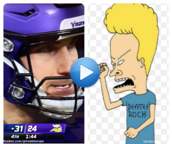 Why would Boogie Bousins Beavis throw a 4yard out when its 4th and 8?? None and done as usual. #NYGvsMIN #NFLPlayoffs #KirkCousins