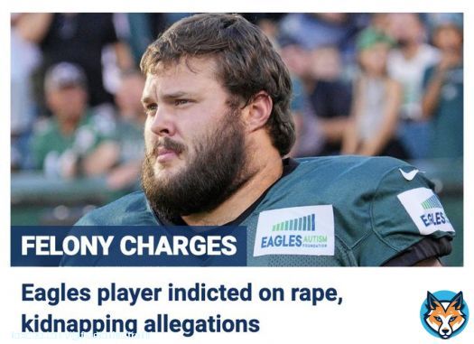 Right before #SuperBowl57? An #Eagles bench warmer indicted on rape? #JoshSills Josh Sills = 57 #Gematria