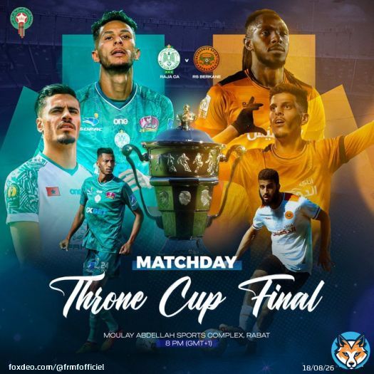 Throne Cup Final - MATCHDAY @RCAofficiel   @RSBfootball  Moulay Abdellah sports complex, Rabat  8pm (Gmt+1)