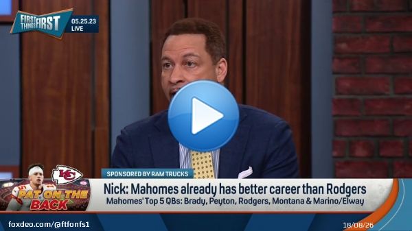 'Patrick Mahomes is 3rd best right now. It is Tom Brady, Joe Montana, Patrick Mahomes &mdash; that's it. I have him ahead of Peyton Manning. Mahomes is the show. It is about Mahomes and Andy Reid.' &mdash; @Chris_Broussard