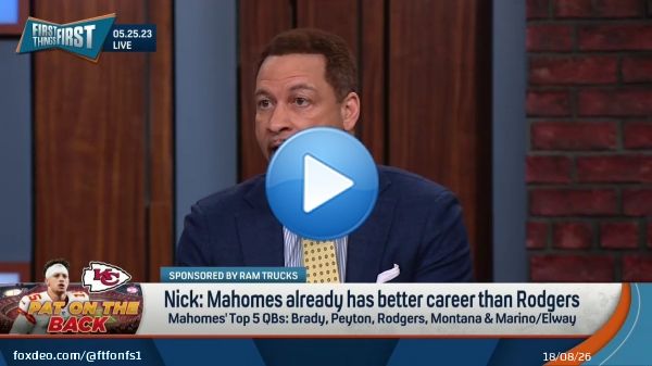 'Patrick Mahomes is 3rd best right now. It is Tom Brady, Joe Montana, Patrick Mahomes &mdash; that's it. I have him ahead of Peyton Manning. Mahomes is the show. It is about Mahomes and Andy Reid.' &mdash; @Chris_Broussard