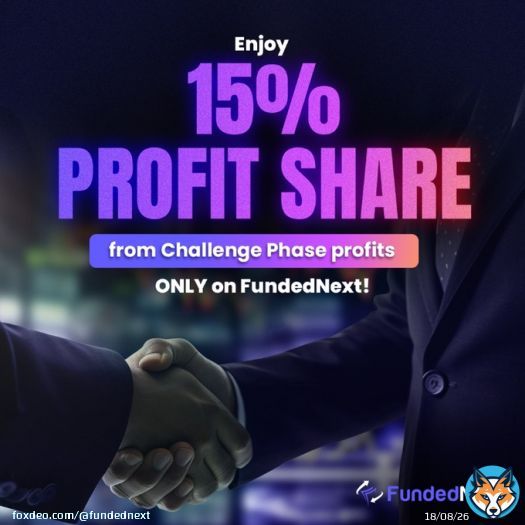 Your earnings start immediately at FundedNext!   Get a 15% profit share from the challenge phase and jumpstart your trading profits today!Earn Immediately with 15% Share!From fundednext.com