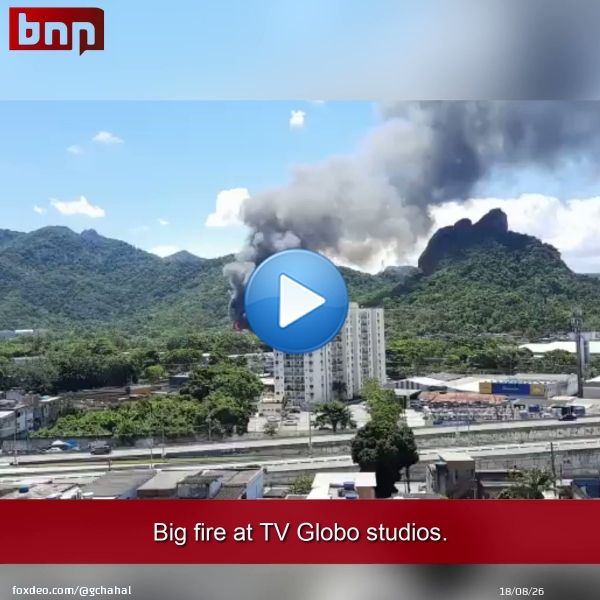BREAKING: #BNNBrazil Reports.  A big fire is now happening at PROJAC, where TV Globo (@tvglobo) Studios are located, in the Jacarepagu&aacute; neighborhood, west of the Rio de Janeiro city. #Brazil