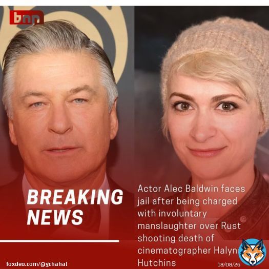 JUST IN: #BNNUS Reports.  Alec Baldwin has been charged with involuntary manslaughter in connection with the death of cinematographer Halyna Hutchins on the set of Rust.  #US #AlecBaldwin #Rust #Shooting #Crime