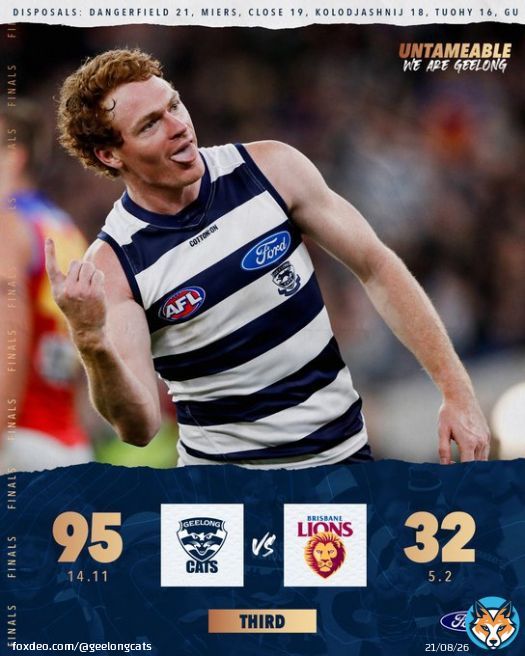 Bring it home boys    #AFLCatsLions #Untameable