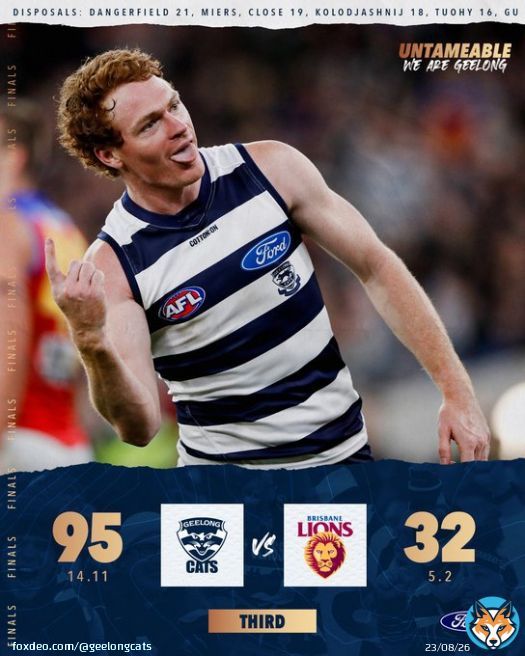 Bring it home boys    #AFLCatsLions #Untameable