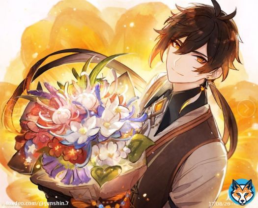 【鍾離生誕祭】 ——この花束は、お前が用意してくれたのか?俺好みの花ばかりだ、気に入った。 そうだ、俺と一緒に野生の琉璃百合を探しに行かないか。 璃月に伝わる歌を、お前にゆっくり教えてやろう。お前がそれを歌うのが聞きたいんだ。 #原神 #Genshin #鍾離先生 #原神_キャラ生誕祭