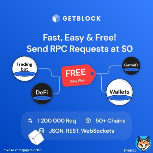 Blockchain dev + Forever free RPC = in Web3  With $0 plan at GetBlock you get access to 50+ protocols, unlimited number of endpoints, stable connection at 60 req/sec, truly helpful customer support, 99%+ SLA &hellip; and awesome dApp after all