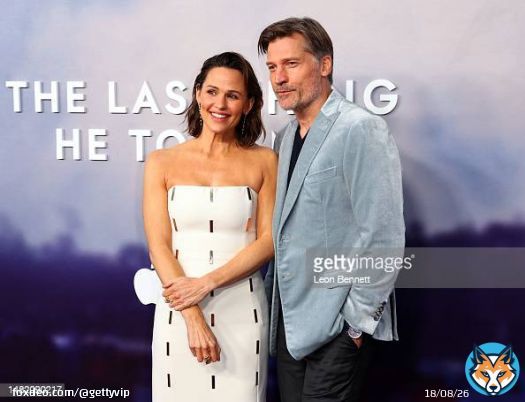 Jennifer Garner and Nikolaj Coster-Waldau attends the Apple TV+ 'The Last Thing He Told Me' premiere at Regency Bruin Theatre on April 13, 2023 in Los Angeles, California.  More  #TheLastThingHeToldMe   #JenniferGarner #NikolajCosterWaldau