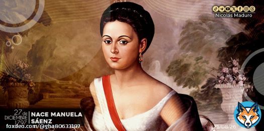 Al cumplirse 226 años de su nacimiento, la Patria Grande recuerda a la Generala de la Independencia, Manuela Sáenz, quiteña rebelde, inteligente, soñadora y decidida, una figura clave en la lucha por la libertad de nuestro continente. Ejemplo sublimede valor, lealtad y coraje.