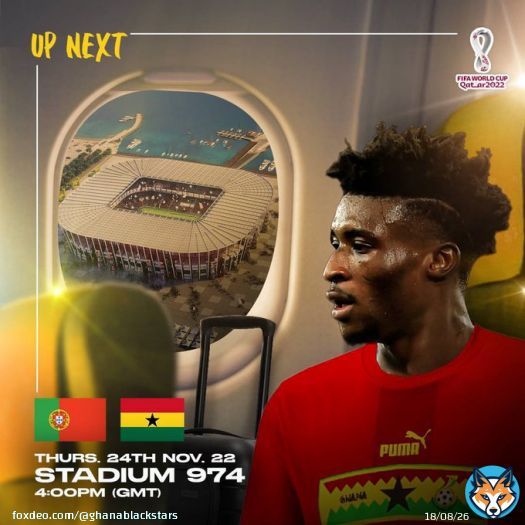 ???????? ????????????????   ????????????????????????????????  ????????????????????    Tomorrow - 4:00 PM (GMT)   ???????????????? ???????? #BlackStars !  #TeamGhana&nbsp;| #FIFAWorldCup&nbsp;| #Qatar2022