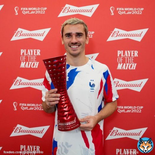 El todocampista Griezmann fue elegido como jugador del partido en Francia-Marruecos. Merecid&iacute;simo premio para un futbolista que en silencio viene haciendo un Mundial brillante.