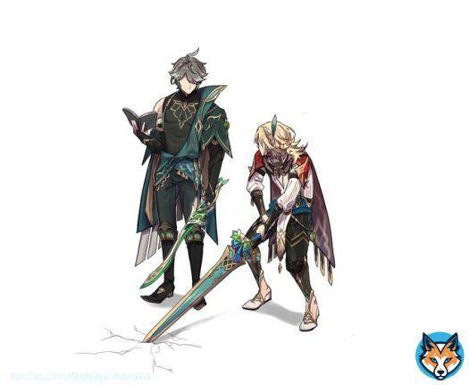 #原神   #GenshinImpact   #Kaveh カーヴェ「僕がこっち？？？」 多分重かったから握らず戦い始めたと思う