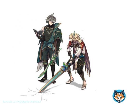 #原神   #GenshinImpact   #Kaveh カーヴェ「僕がこっち？？？」 多分重かったから握らず戦い始めたと思う