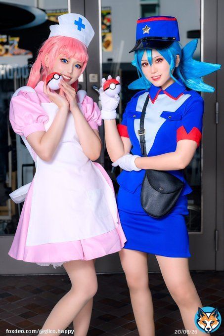 【　ポケモン ／ コスプレ　】 ジュンサーさん ジョーイさん@komakos00   #Pokemon #cosplay